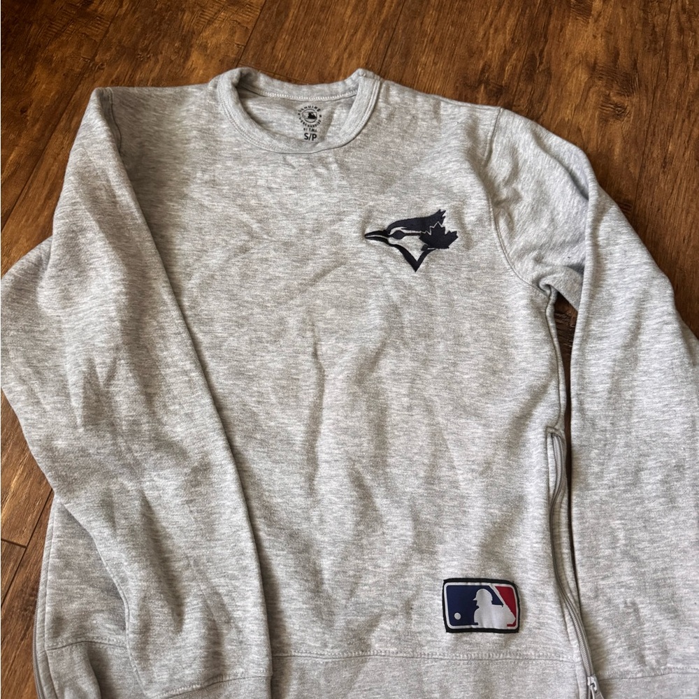 Gray MLB Crewneck Sweatshirt - Toronto Blue Jays